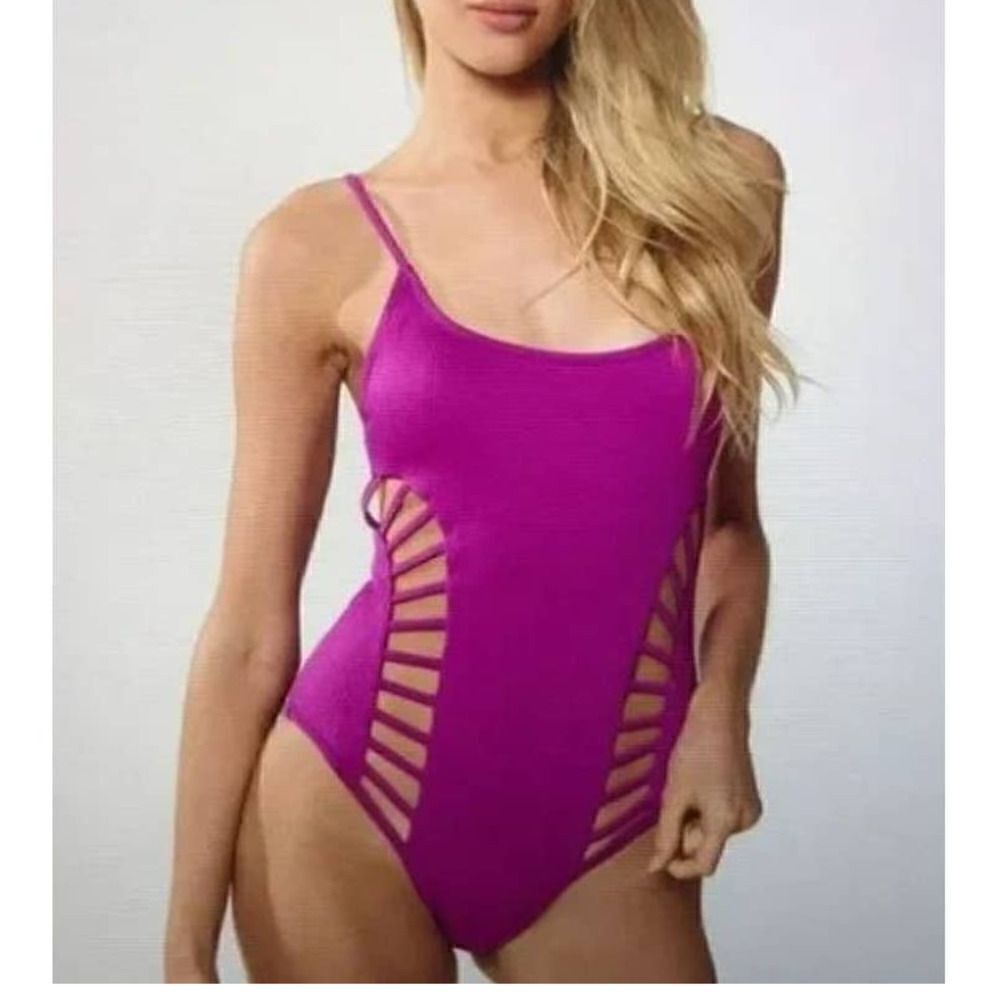 Red Carter Purple One Piece Swimsuit NWT Sz. XS